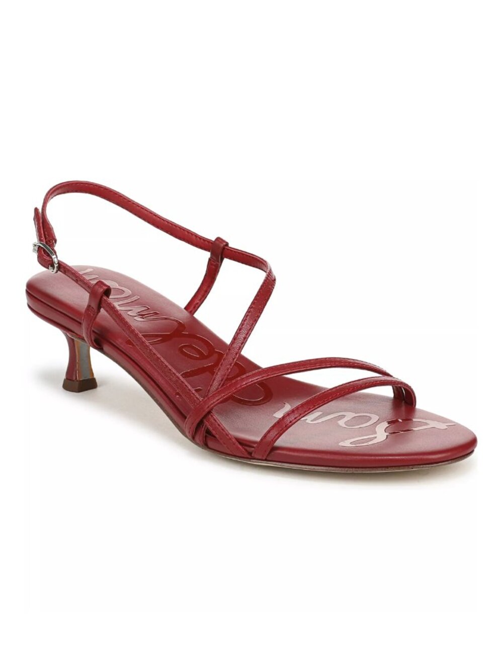 Sam Edelman Cora Kitten Heel Sandals Deep Scarlet Size 6.5 NWT